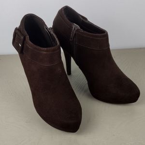 Xappeal Angel Brown Suede Heeled Boot